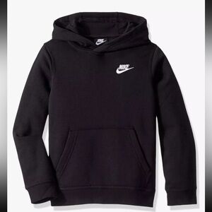 Boys Nike Club Fleece Hoodie Black Size Medium or Large New With Tags BV3757-011